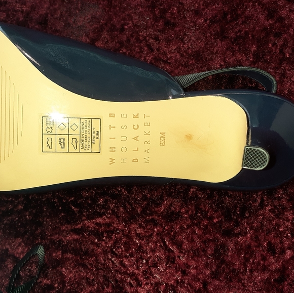 White House Black Market Navy Blue Heels - Picture 5 of 16